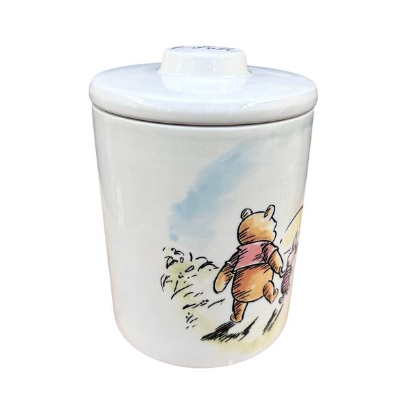 Disney Winnie the Pooh jar "Favorite Day" nursery walk Piglet storybook scene - Picture 6 of 11